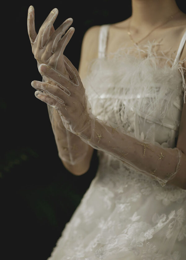 Bridal Wedding Dress Fingerless Gloves - Image 2