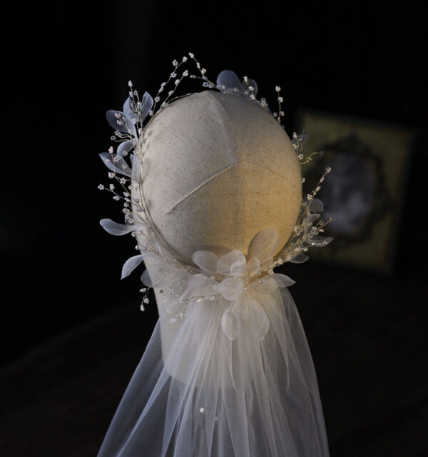 Bridal wreath veil wedding dress accessories - Image 5