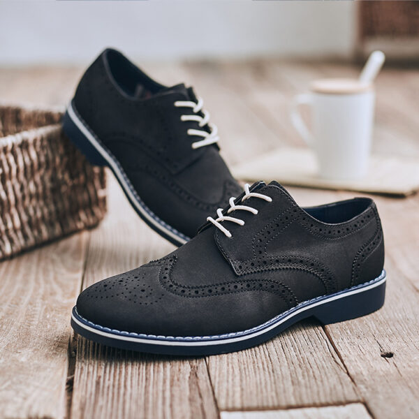 Leather Shoes Men Korean Casual British Formal Wear Men'S Shoes Groom Youth Business Shoes - Image 2