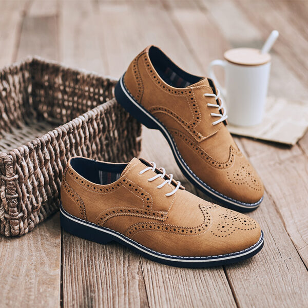 Leather Shoes Men Korean Casual British Formal Wear Men'S Shoes Groom Youth Business Shoes - Image 5