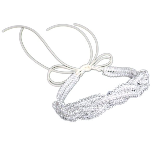 Handmade Beaded Beaded Bridal Wide Hairband Wedding Accessories - Image 4