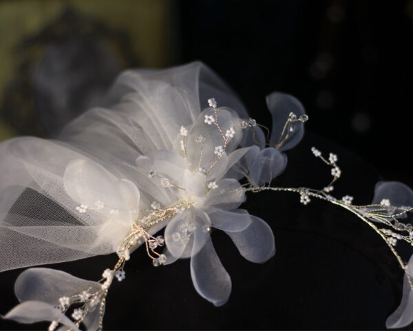 Bridal wreath veil wedding dress accessories - Image 3