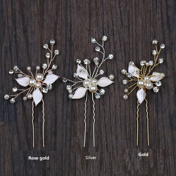 Bridal Handmade Leaf Hairpin Dress Wedding Accessories - Image 2