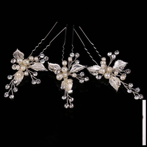 Bridal Handmade Leaf Hairpin Dress Wedding Accessories - Image 4