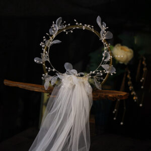 Bridal wreath veil wedding dress accessories