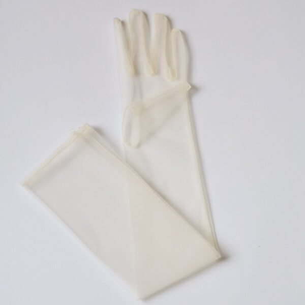 Tulle Plain Bridal Wedding Dress Gloves - Image 4