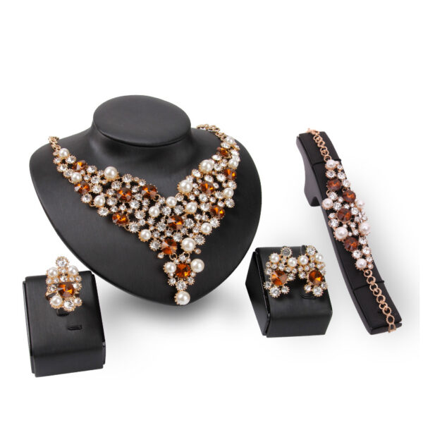 Four-piece Bridal Clothing Accessories Necklace Earrings - Image 7