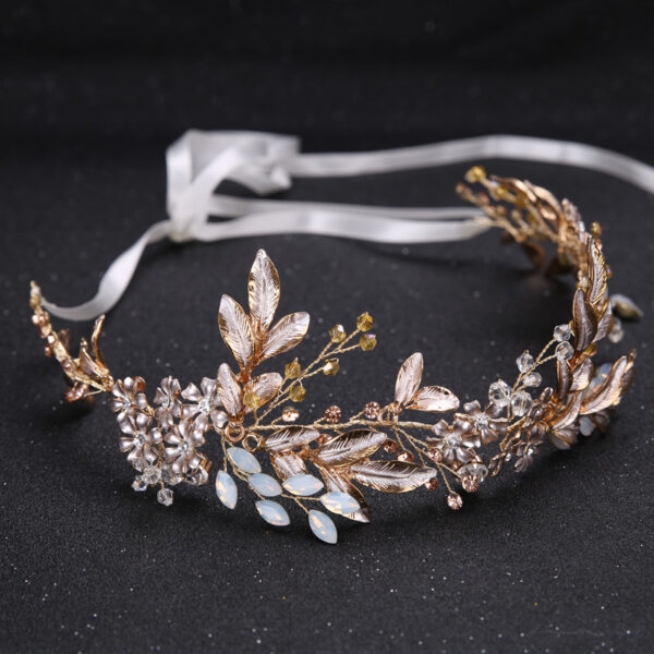 New Handmade Hairband Gold Leaf Headdress Bridal Hair Accessories Bridal Jewelry - Image 7