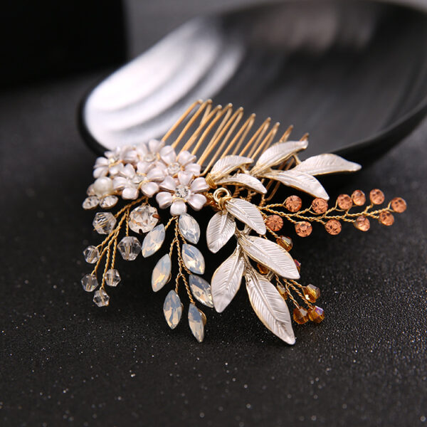 New Handmade Hairband Gold Leaf Headdress Bridal Hair Accessories Bridal Jewelry - Image 2