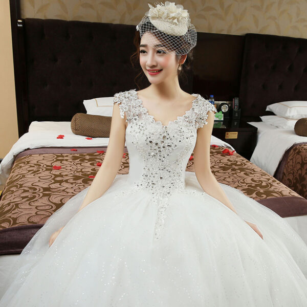 Double shoulder bridal dress - Image 3