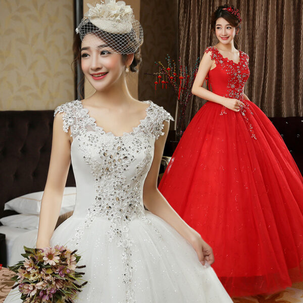 Double shoulder bridal dress - Image 2