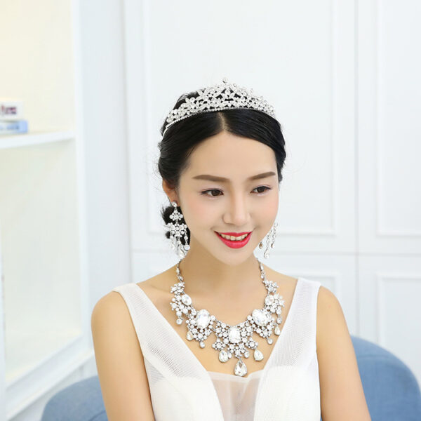 European And American Rhinestone Big Crystal Bridal Sleeve Chain, Bridal Jewelry Set, Wedding Dress Accessories - Image 3