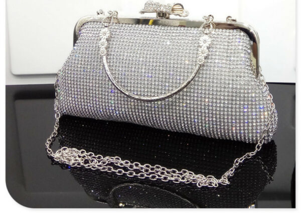 Diamond-studded Evening Bag Bridal Dress - Image 4