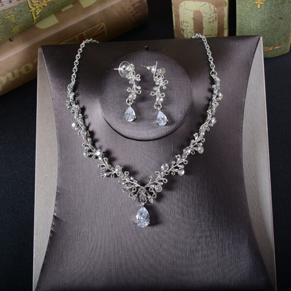 TL205 Korean bridal Rhinestone Earrings, necklace, bridal jewelry, Wedding Tiara, accessories, suits - Image 4