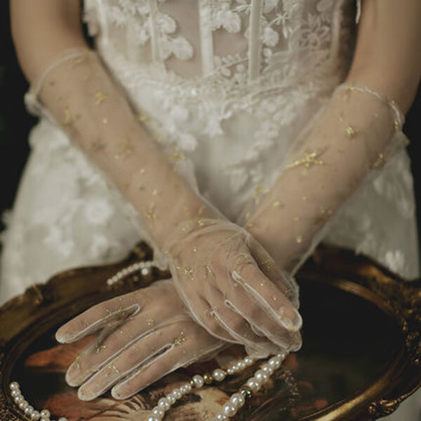 Bridal Wedding Dress Fingerless Gloves - Image 7