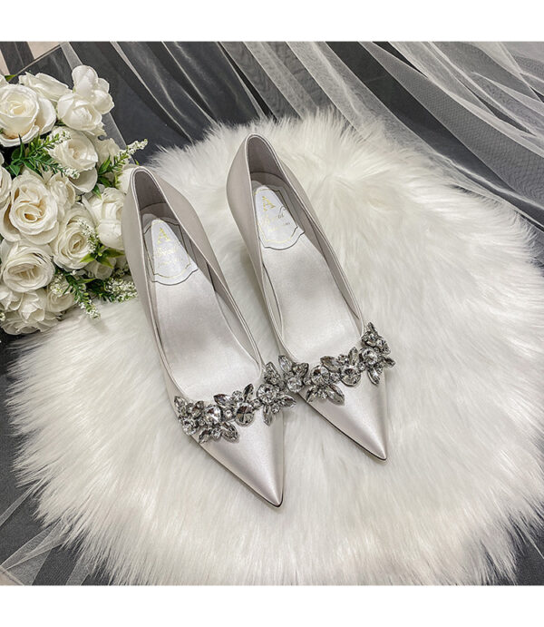 Wedding Dress Crystal Bridal Shoes - Image 2