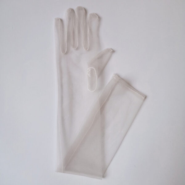 Tulle Plain Bridal Wedding Dress Gloves - Image 3