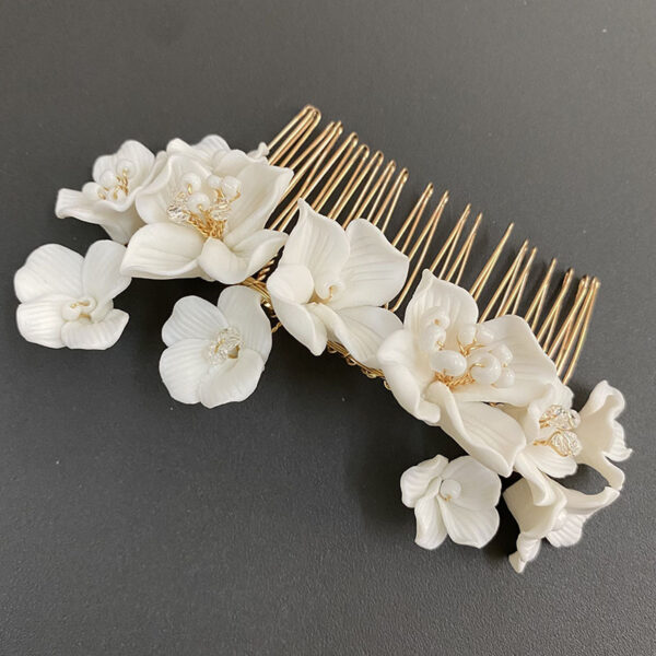 Bridal Headwear Accessories White Ceramic - Image 5