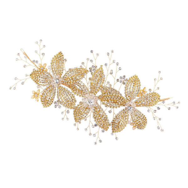 Flower Rhinestone Hair Accessories Bridal Wedding Hair Band - Image 4