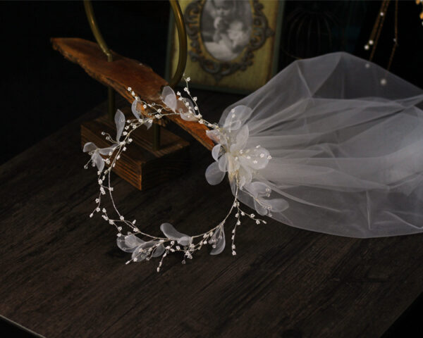 Bridal wreath veil wedding dress accessories - Image 4