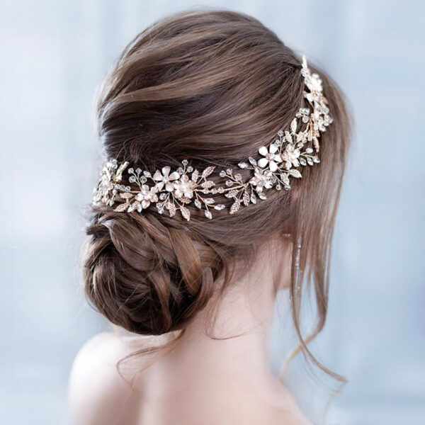 Gold Bridal Headdress Wedding Dress Accessories