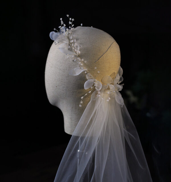 Bridal wreath veil wedding dress accessories - Image 2