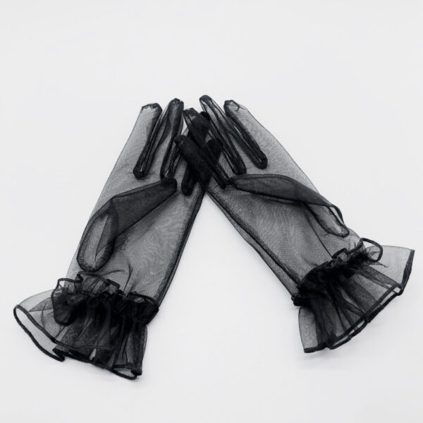 Bridal Wedding Dress Evening Gown Gloves Ruffle - Image 2