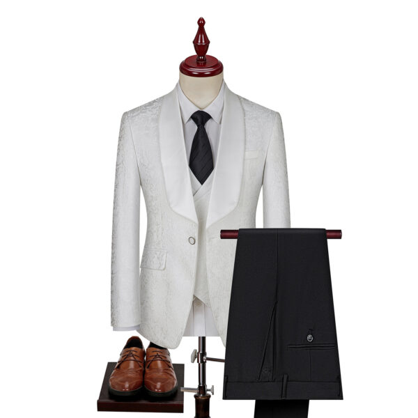 Men's Jacquard Suit Wedding Dress Groom Suit Suit Host Performance Costume - Image 6