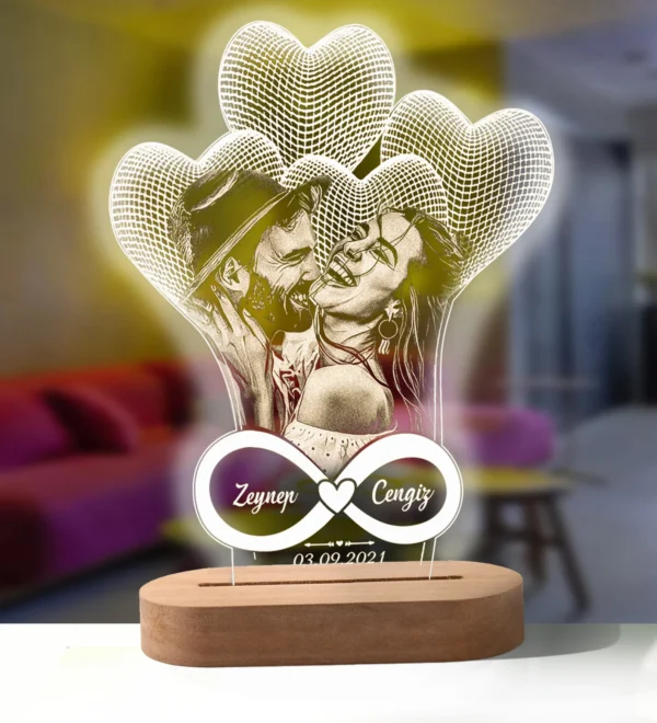 3D Photo Lamp Personalized Custom Photo And Text Customized Valentine's Day Wedding Anniversary Birthday 3D Night Light Gifts - Image 8