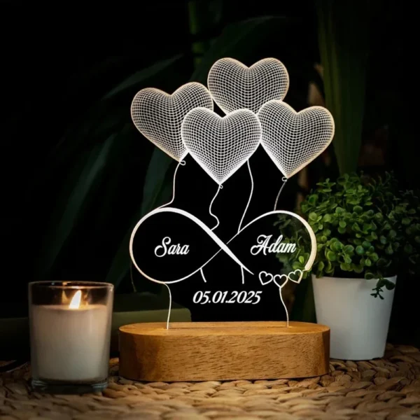 3D Photo Lamp Personalized Custom Photo And Text Customized Valentine's Day Wedding Anniversary Birthday 3D Night Light Gifts - Image 7