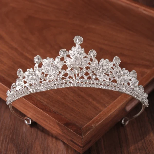 Bridal Tiara Hair Crown Wedding Hair Accessories For Women Silver Color Crown For Bridal Crowns And Tiara Women Accessories Gift - Image 24