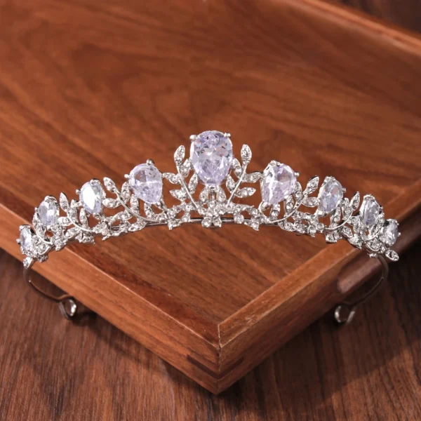 Bridal Tiara Hair Crown Wedding Hair Accessories For Women Silver Color Crown For Bridal Crowns And Tiara Women Accessories Gift - Image 27