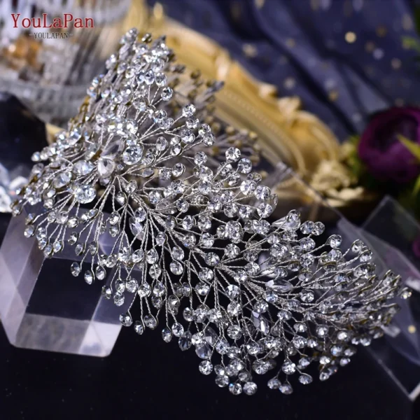 TOPQUEEN HP415 Bridal Headband Wedding Headpiece Bridal Tiara and Crown Princess Hair Accessories New Designs Woman Headbands - Image 2