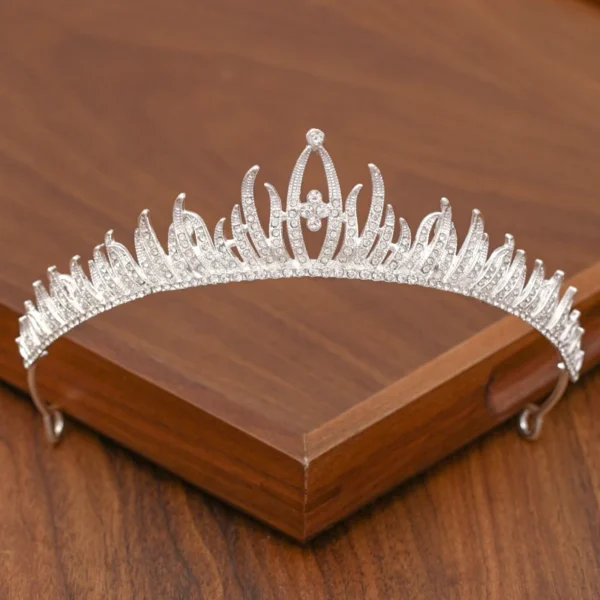 Bridal Tiara Hair Crown Wedding Hair Accessories For Women Silver Color Crown For Bridal Crowns And Tiara Women Accessories Gift - Image 5