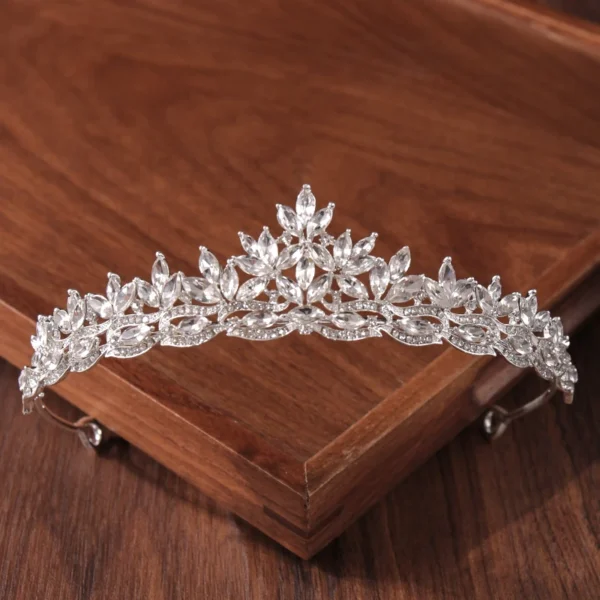 Bridal Tiara Hair Crown Wedding Hair Accessories For Women Silver Color Crown For Bridal Crowns And Tiara Women Accessories Gift - Image 20