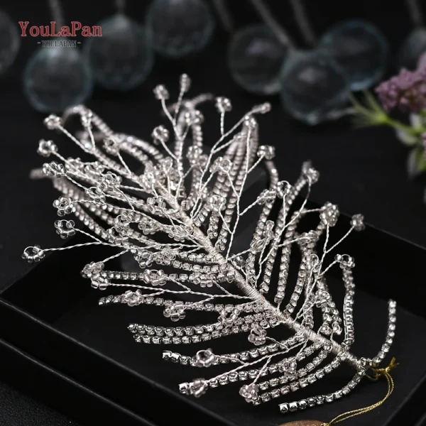 TOPQUEEN Wedding Tiara Bridal Combs Rhinestone Wedding Headwear Wedding Hair Accessories Bridal Headdress Wedding Hair Comb HP77 - Image 7