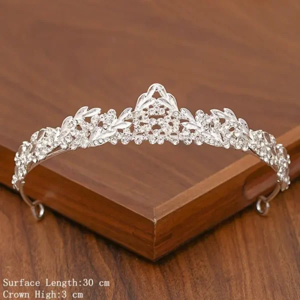 Bridal Tiara Hair Crown Wedding Hair Accessories For Women Silver Color Crown For Bridal Crowns And Tiara Women Accessories Gift - Image 30