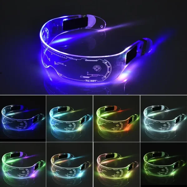 LED Glasses EL Wire Neon Party Luminous LED Glasses Light Up Glasses Rave Costume Party Decor DJ SunGlasses Halloween Decoration - Image 2