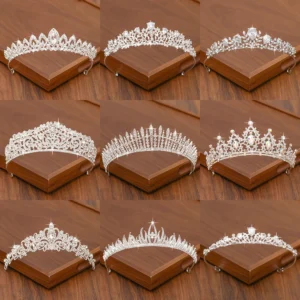 Bridal Tiara Hair Crown Wedding Hair Accessories For Women Silver Color Crown For Bridal Crowns And Tiara Women Accessories Gift