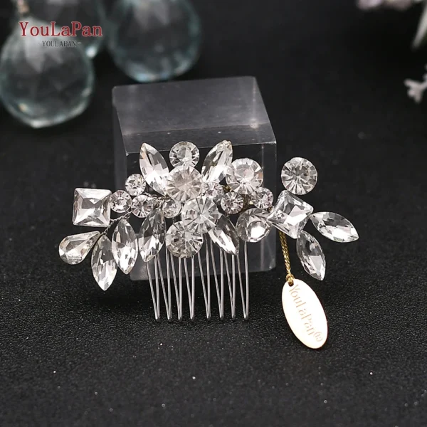 TOPQUEEN Wedding Tiara Bridal Combs Rhinestone Wedding Headwear Wedding Hair Accessories Bridal Headdress Wedding Hair Comb HP77 - Image 15