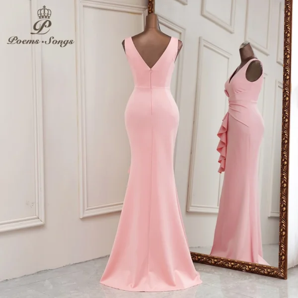 2021New pink Mermaid Evening dresses prom dress Bridal dresses vestidos de promocion Bridesmaid dresses ceremony dresses - Image 5