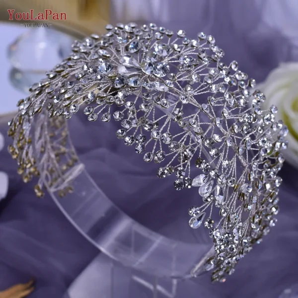 TOPQUEEN HP415 Bridal Headband Wedding Headpiece Bridal Tiara and Crown Princess Hair Accessories New Designs Woman Headbands - Image 4