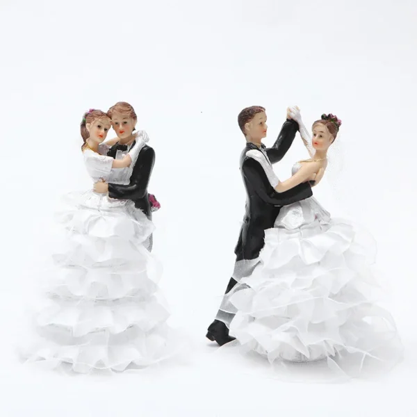 Cake Toppers Dolls Bride And Groom Figurines Funny Casamento Wedding Cake Toppers Stand Topper Decoration Supplies - Image 2