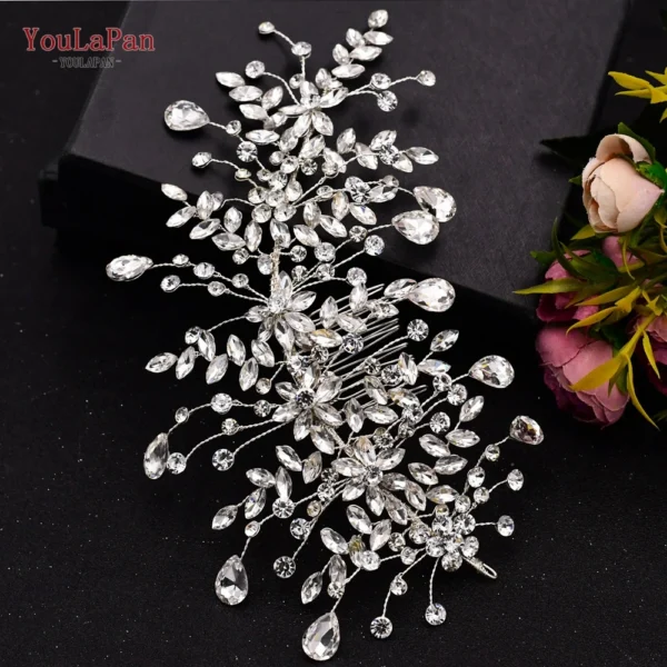 YouLaPan HP254 Wedding Hair Accessories Bridal Delicate Wire Headband Women Headpiece Bridal Handmade Crystal Hair Accessories - Image 18