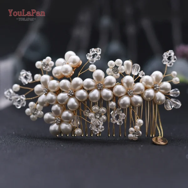 TOPQUEEN Wedding Tiara Bridal Combs Rhinestone Wedding Headwear Wedding Hair Accessories Bridal Headdress Wedding Hair Comb HP77 - Image 20