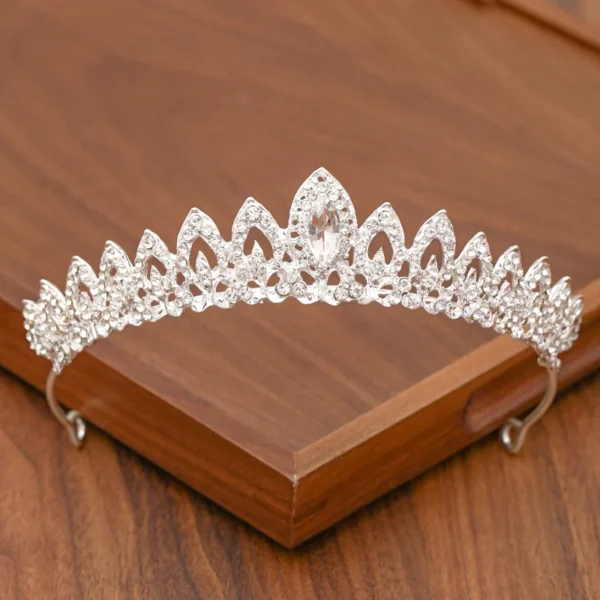 Bridal Tiara Hair Crown Wedding Hair Accessories For Women Silver Color Crown For Bridal Crowns And Tiara Women Accessories Gift - Image 2