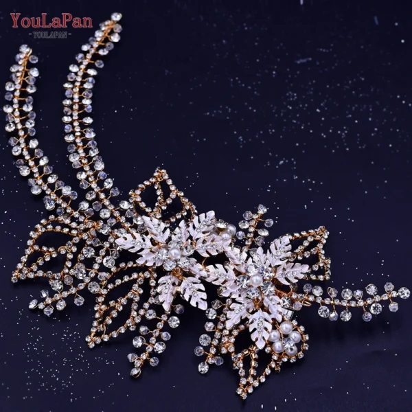 YouLaPan HP254 Wedding Hair Accessories Bridal Delicate Wire Headband Women Headpiece Bridal Handmade Crystal Hair Accessories - Image 22