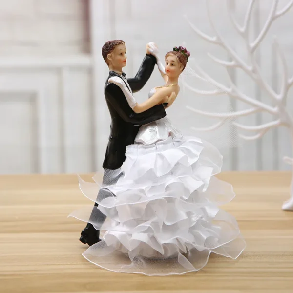 Cake Toppers Dolls Bride And Groom Figurines Funny Casamento Wedding Cake Toppers Stand Topper Decoration Supplies - Image 4