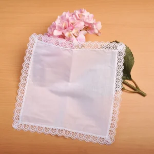 Personalized White Lace Handkerchief for Women, Wedding Gifts, Wedding Decoration, Napkins, 25x25cm, 1Pc