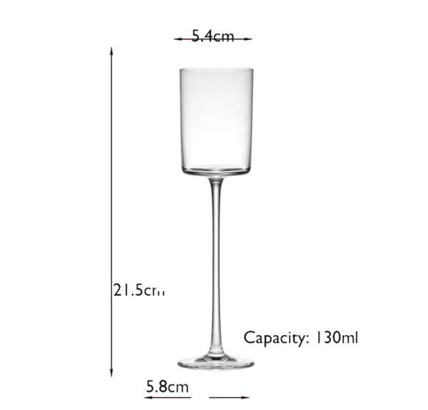 4PCS Champagne Flute Glasses Cocktail Glasses Elegantly Designed Hand Blown, Lead Free,  Champagne Cups Set of 4 - Image 2